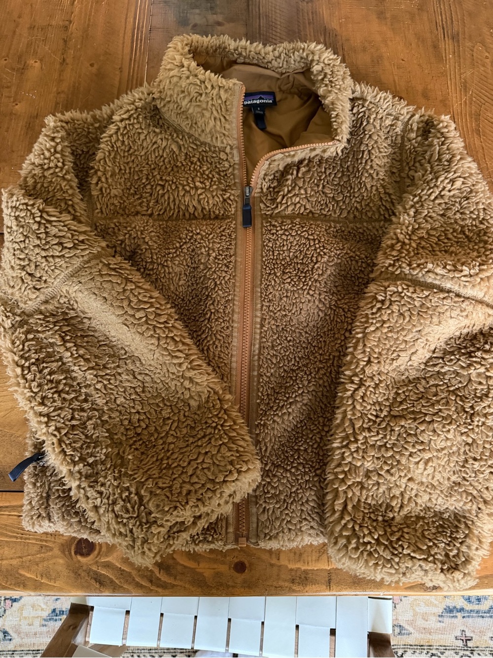 Patagonia Women’s Tan Sherpa Puffer Jacket